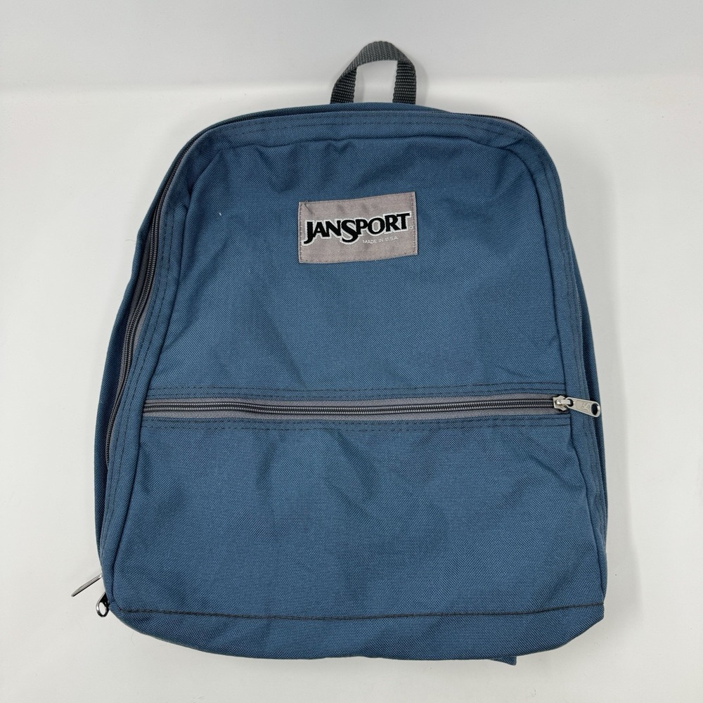 Vintage 90s Jansport Backpack Blue Nylon Made in USA School